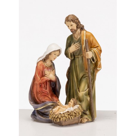 Natività completa in resina cm.10*15 , dipinta  a mano