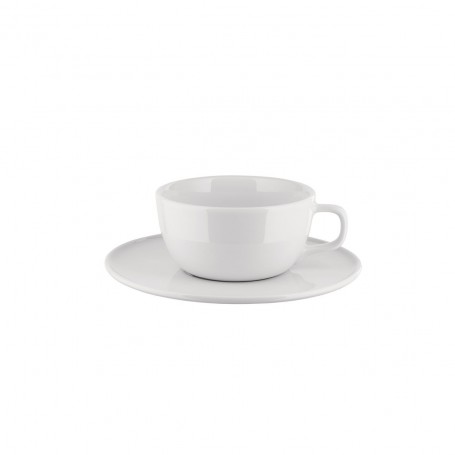 Set 4 tazza tea in porcellana con piatto, ITSUMO Alessi