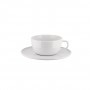 Set 4 tazza tea in porcellana con piatto, ITSUMO Alessi