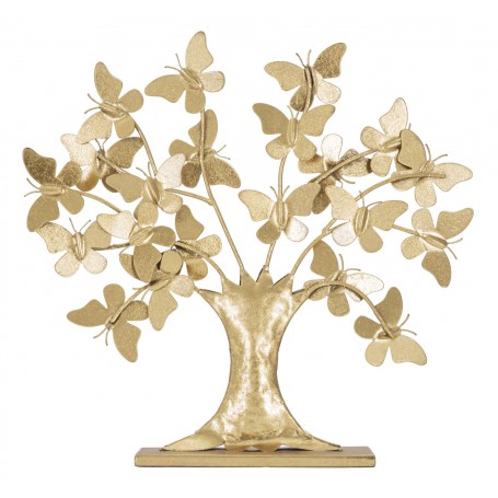 Albero della vita con farfalle H.30 cm , GLAM Oro