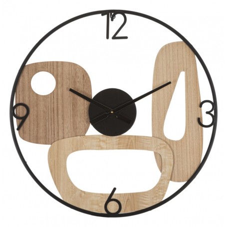 Orologio parete rotondo Ø 60 cm in legno e metallo, MOT