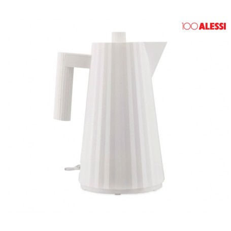 Bollitore elettrico lt.1 , PLISSE' Bianco designer Michele DE LUCCHI per Alessi