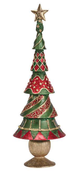 Albero natalizio Arlecchino in resina , Collezione X'MAS TREE 2024 - immagine 2