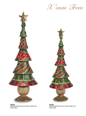 Albero natalizio Arlecchino in resina , Collezione X'MAS TREE 2024