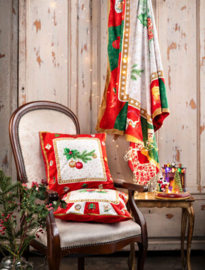 Plaid Natalizio 130*180 cm , in velluto , Collezione Sweet X'Mas - immagine 2