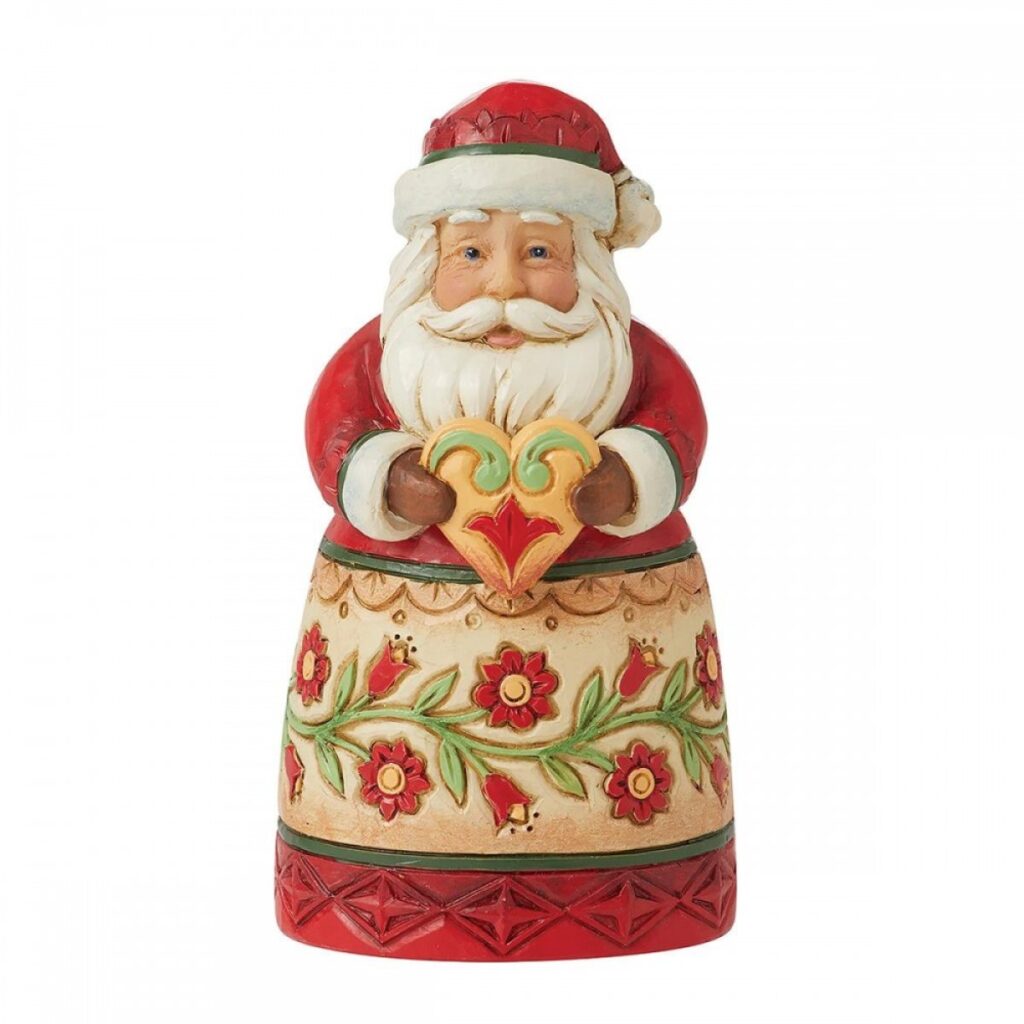 Statuetta in resina Babbo Natale con cuore , Jim Shore Collection