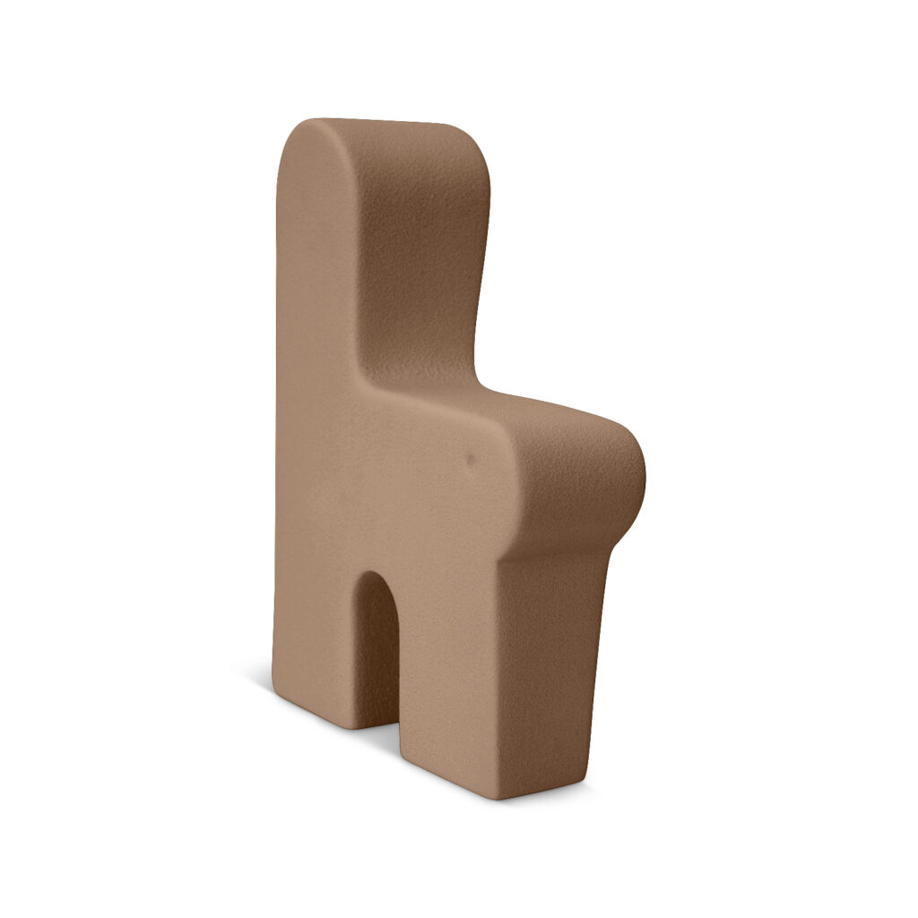 Scultura scoiattolo Crunchy cm. 20 color ruggine, Linea Sette Ceramiche - immagine 4