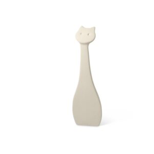 Gatto Stilizzato Mandolino  H.cm.36 Color Caolino, Linea Sette Ceramiche