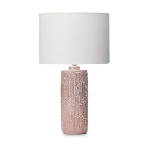 Lampada in ceramica H. 60 cm, Collezione DENTELLE Color ROSE’