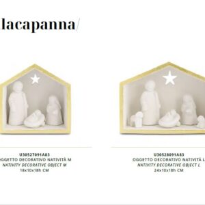 Presepe in resina dipinto a mano , Collezione NELLACAPANNA