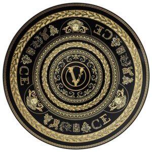 Piatto parete/Segnaposto cm.33, Virtus Gala Black , ROSENTHAL VERSACE