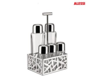 ALESSI, Servizio per olio, aceto, sale, pepe e spezie  CACTUS