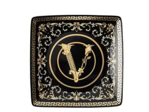 Coppetta piana cm.12, VIRTUS GALA Black , VERSACE Rosenthal