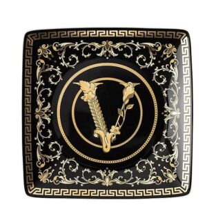 Coppetta piana cm.12, VIRTUS GALA Black , VERSACE Rosenthal