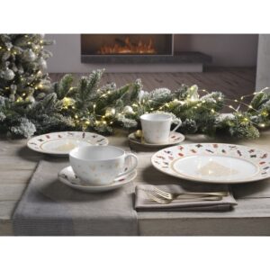 Tazza Colazione con piatto in porcellana ,Dec. TOYS NATALE