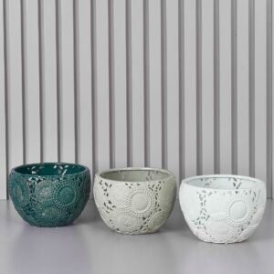 Portapiante Bianco in ceramica   Ø cm.26 KYOTO - HENRIETTE