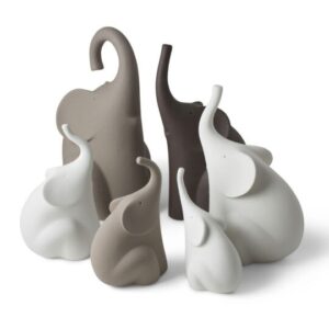 Elefante seduto portafortuna, H.24 cm.- Linea Sette Ceramiche